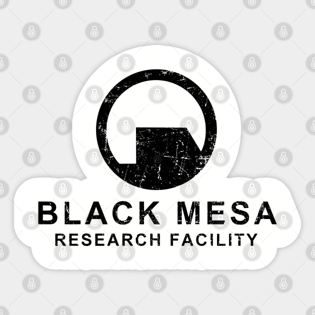 Vintage Black Mesa Sticker by allysontx